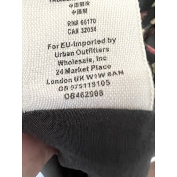 Free People Rain Or Shine Tunic Dress Poppy Combo Black Floral Longsleeve Boho M - Picture 9 of 10